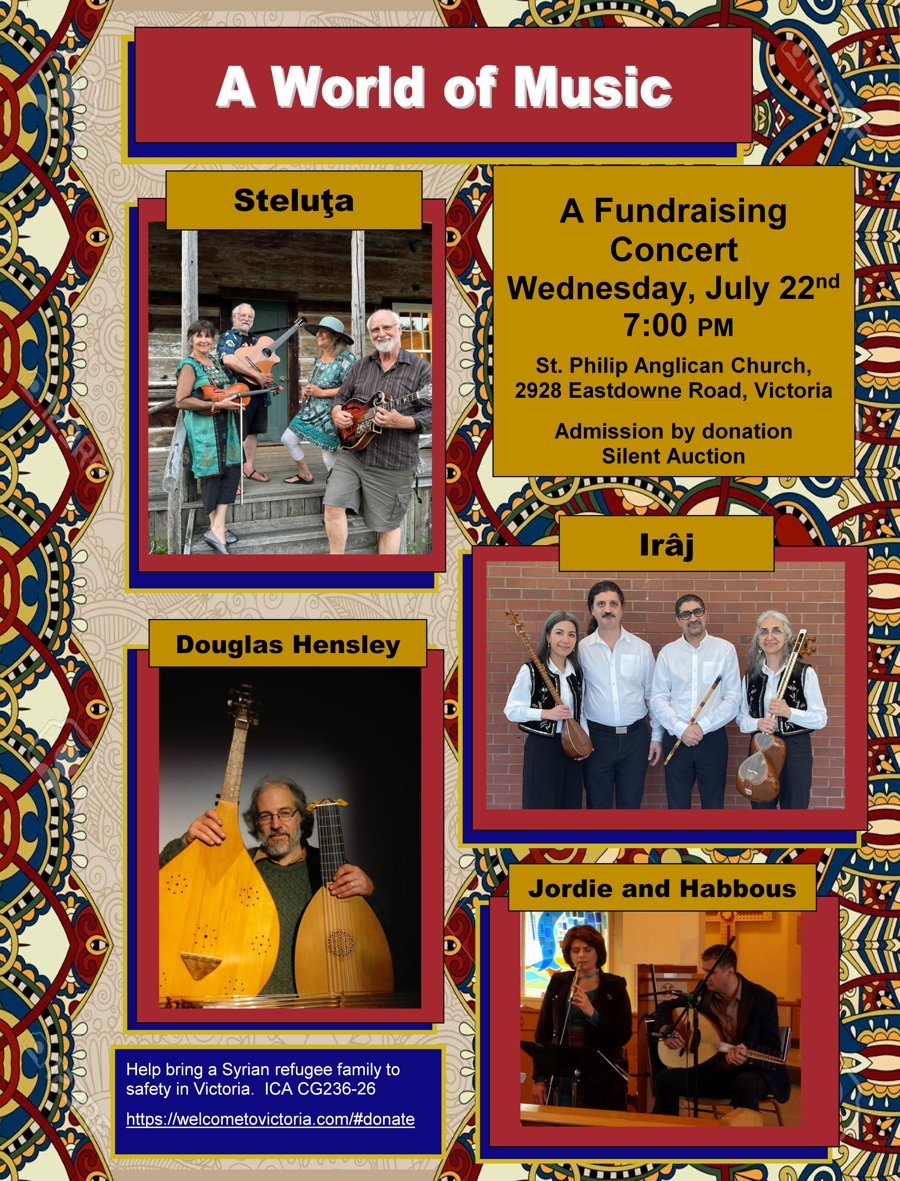 A World of Music concert poster, Wednesday July 22